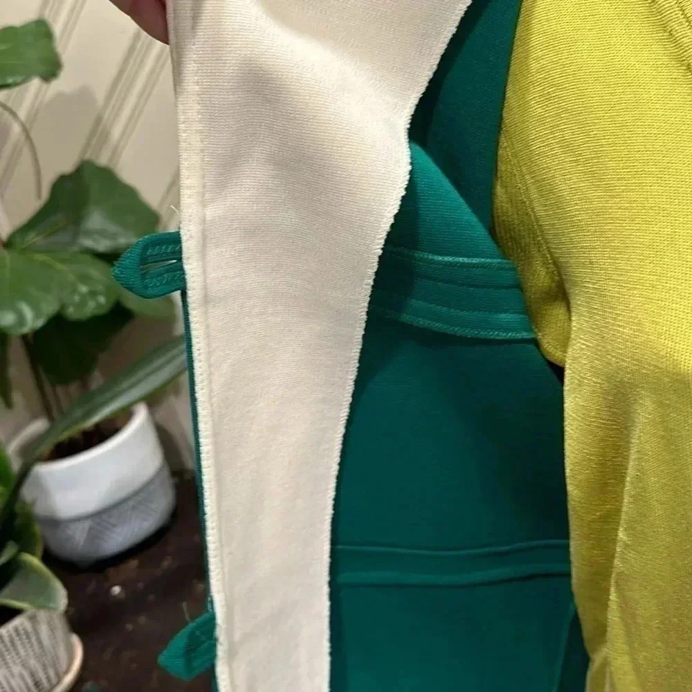 Vintage Butte Knot Toggle Jacket Green White Medium - Picture 9 of 14